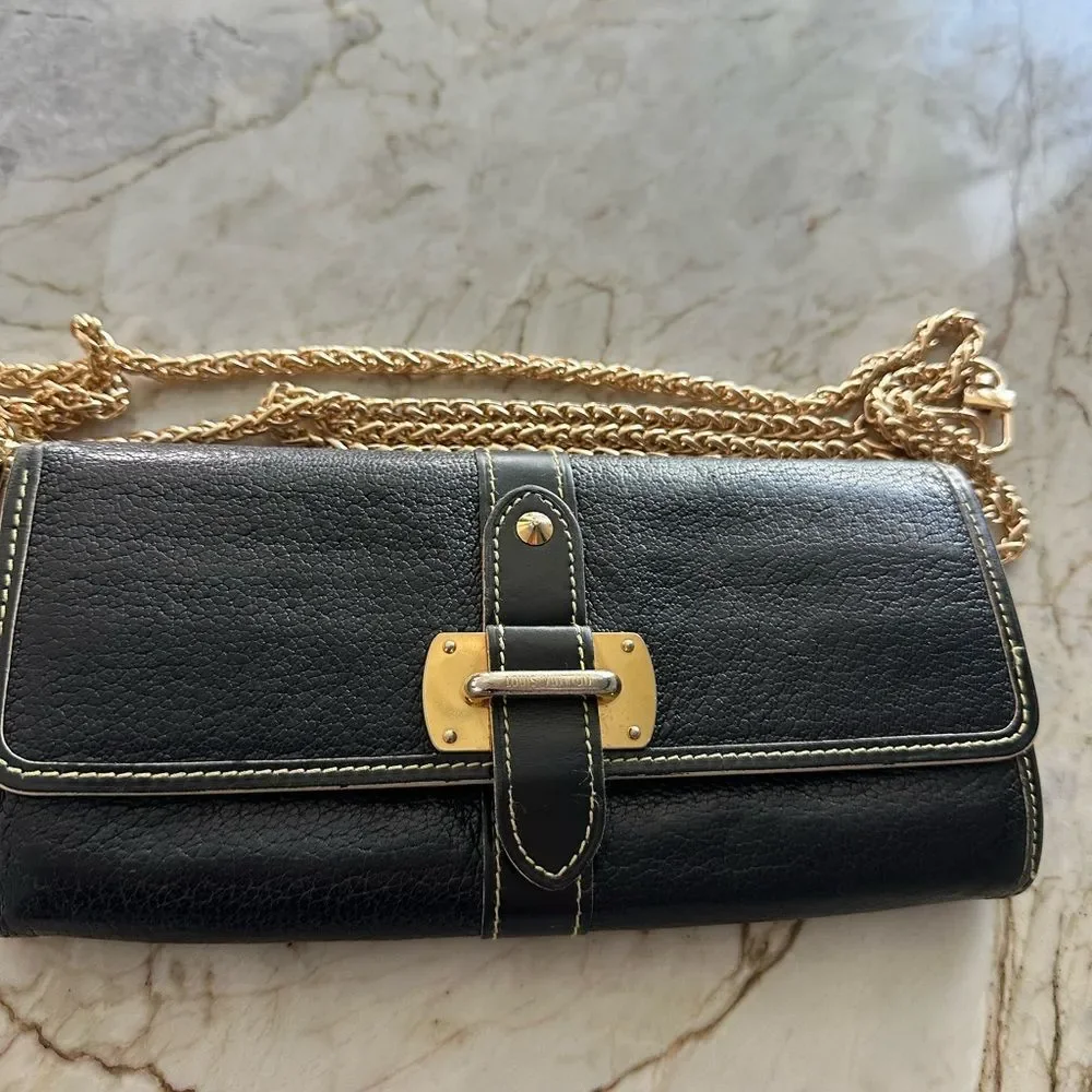 Louis Vuitton Suhali Le Favori Black Leather Wallet
